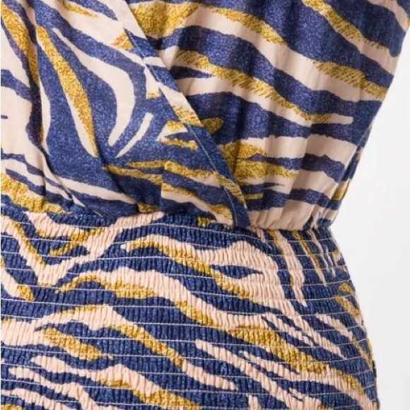 Suboo • Into the Wilds Shirred Wrap Mini Animal Print Dress - Picture 3 of 10